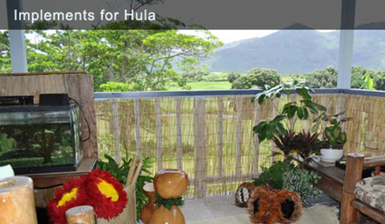 Kumu Rachel Iha features many implements of hula