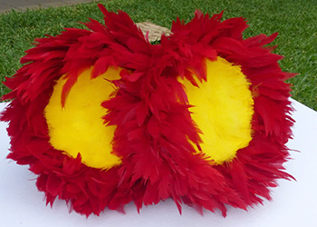 Kumu Rachel Iha features the uli uli in red and yellow